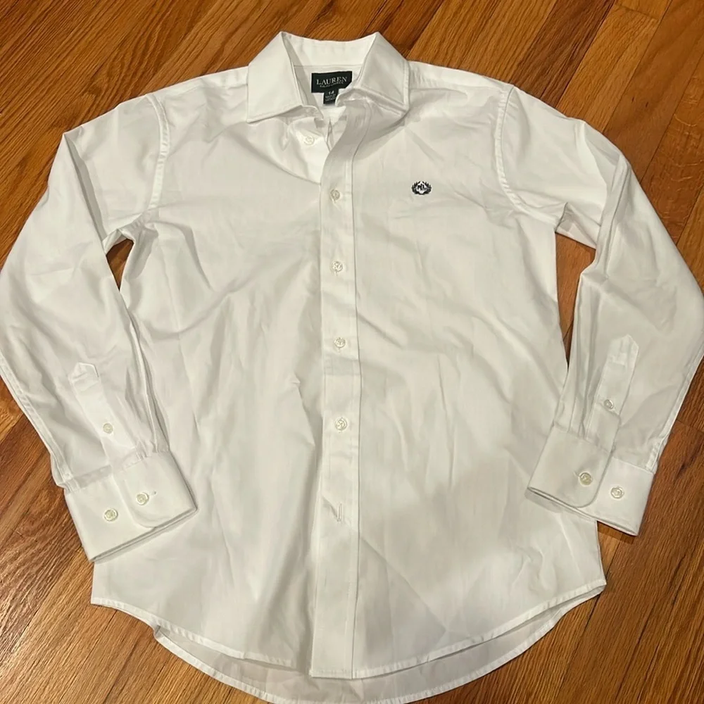 Ralph Lauren Boy’s White Button Down Size 14